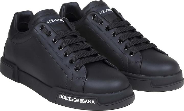 Dolce & Gabbana portofino sneakers in black nappa (41)