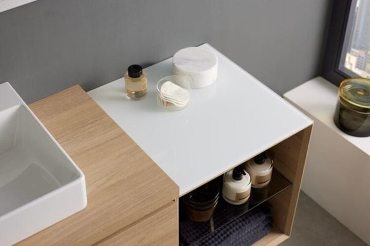 Produktbild Geberit ONE Abdeckung für Seitenschrank und Seitenelement, Glas, 45x0,6x46,5cm, 505.082.