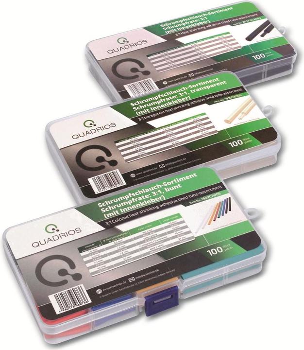 Produktbild Quadrios Schrumpfs.Set 300 tlg Schw./Transp./Bunt (1 x)