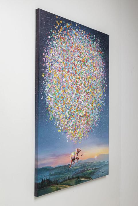 Produktbild Kare Design Leinwandbild Flying Elephant At Night 120x160cm (120 x 160 cm)