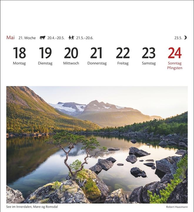 Produktbild Harenberg Norwegen Sehnsuchtskalender 2026 - Wochenkalender mit 53 Postkarten (Deutsch)
