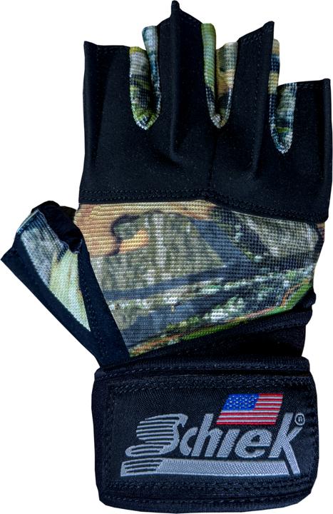 Schiek Platin Camouflage Gewichtheberhandschuhe Model 540 mit Handgelenkbandagen (XS, S, M, L, XL, XXL)