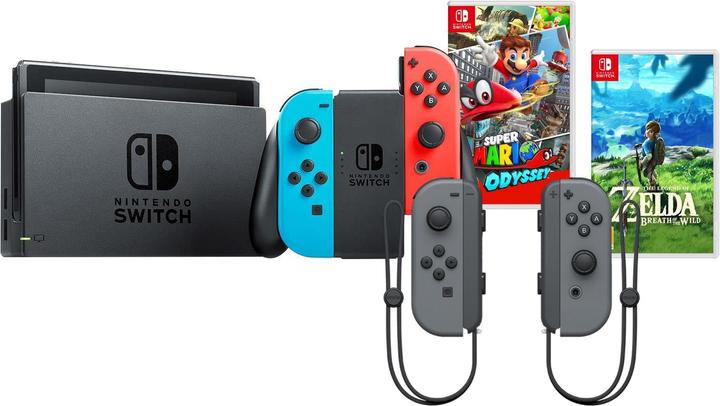 Nintendo Switch + Joy-Con Set + Zelda: BotW + Super Mario Odyssey
