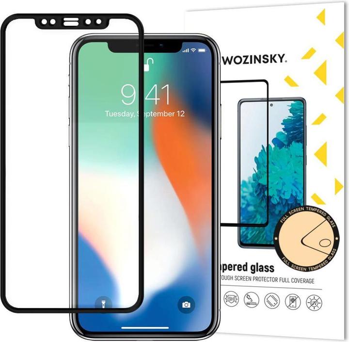 Actual product image Wozinsky Tempered Glass Full Glue Super Tough Screen Protector Full Coveraged with Frame for Case Fr (1 Piece, Apple iPhone 11 Pro Max, Apple iPhone XS Max)