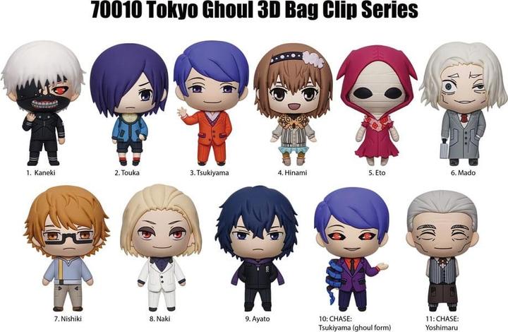 Actual product image Monogram Int. Tokyo Ghoul 3D PVC Bag Tag Series 2 Display (24)