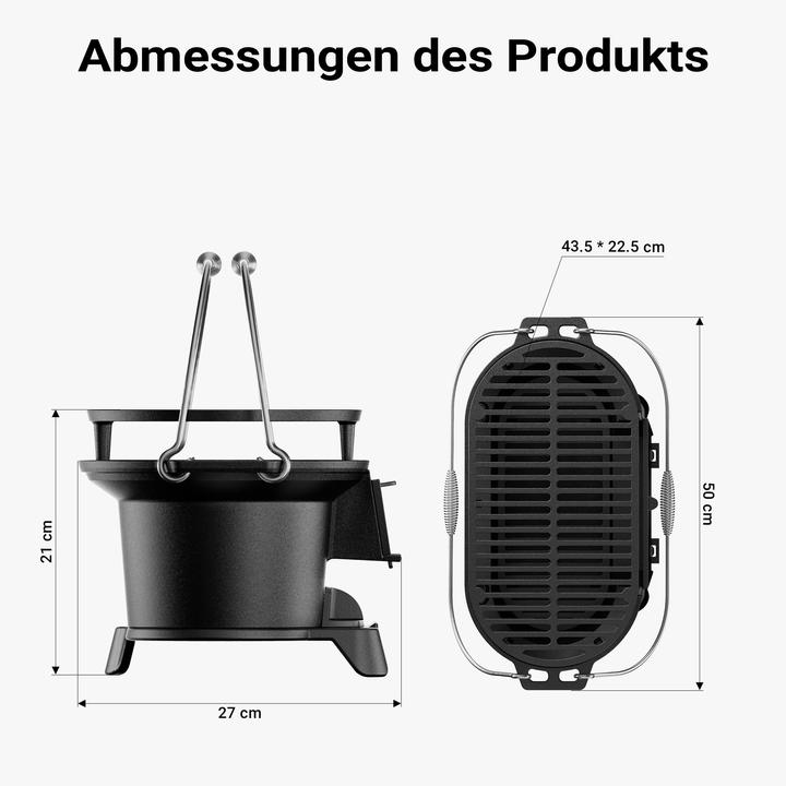 Produktbild Wiltec Grilltopf Gusseisen Grill Holzkohle Holzkohlegrill Gusstopf Feuertopf