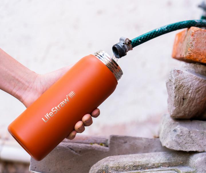 Actual product image LifeStraw Go Steel 1-Liter (kyoto orange) (1 l)