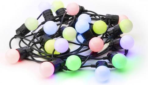 Twinkly G45 Bulbs Strings 20 RGB LED Black (10 m)