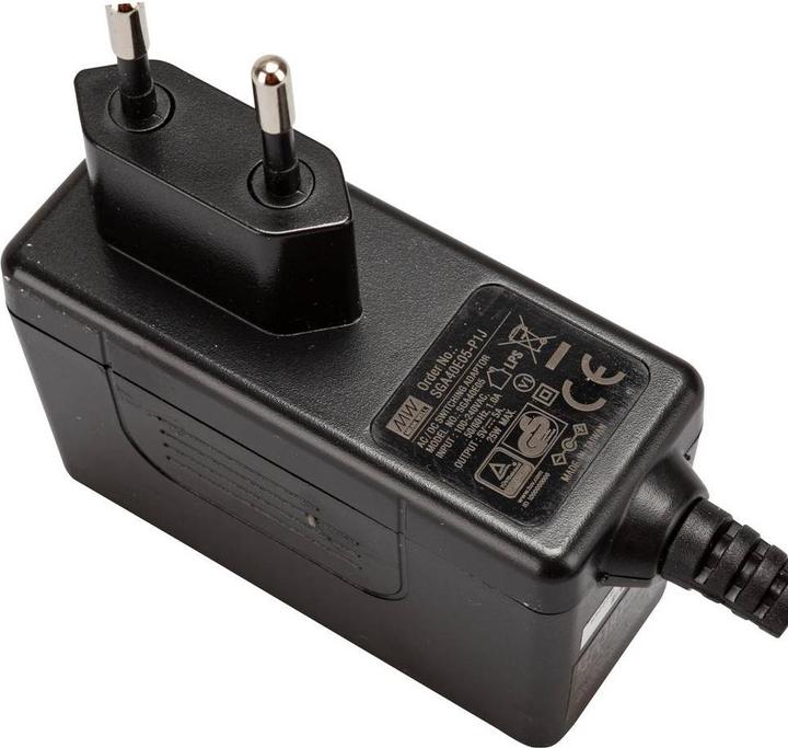 Actual product image MeanWell Power Adapter Euro Plug In 5V 25W