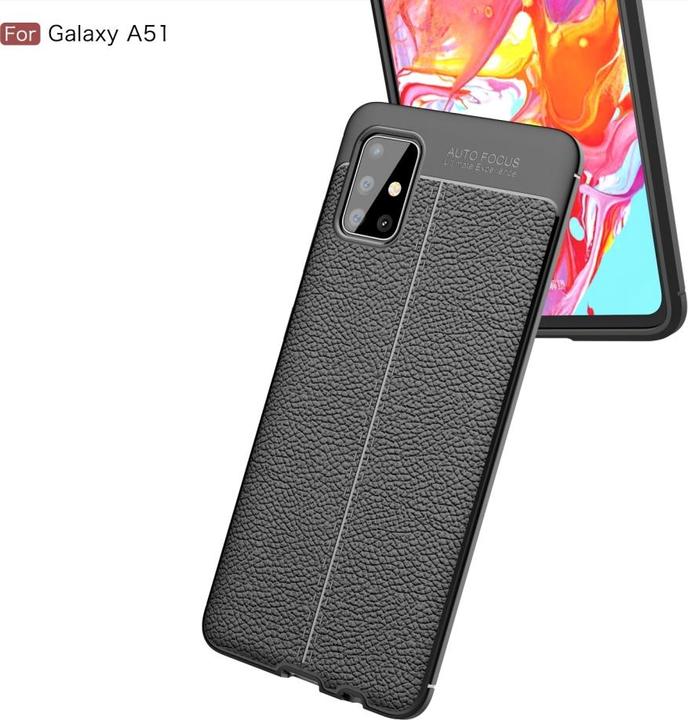 Actual product image Screenguard Samsung Galaxy A51 4G Case Leather Design TPU Cover (Samsung Galaxy A51)