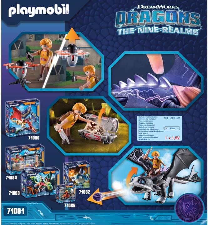 Produktbild Playmobil Dragons: The Nine Realms - Thunder & Tom (71081, Playmobil Dragons)