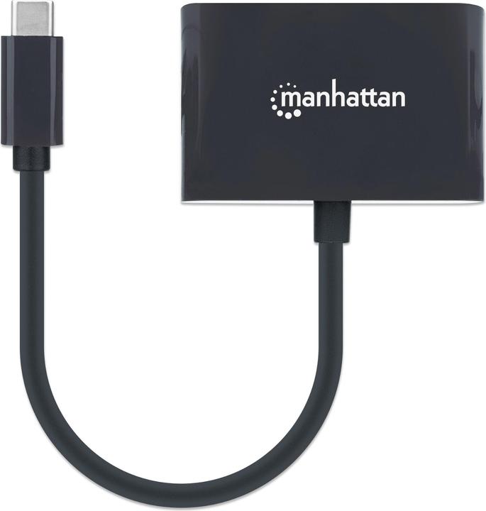 Produktbild Manhattan 1080p-Auflösung, Power Delivery-Port mit bis zu /20 V (VGA, USB Typ-C, 19.50 cm)
