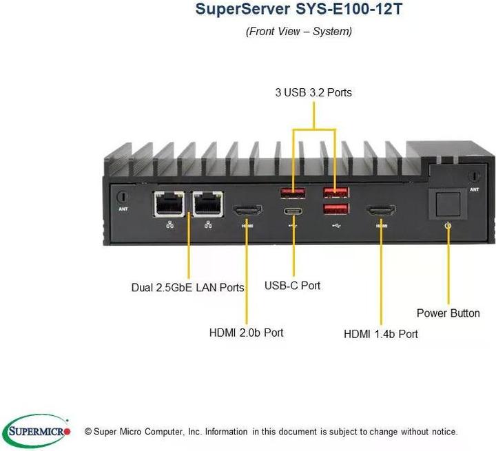 Actual product image Supermicro 3.5IN IOT BARE I7-1185GRE 84W (Intel Core i7-1185GRE)