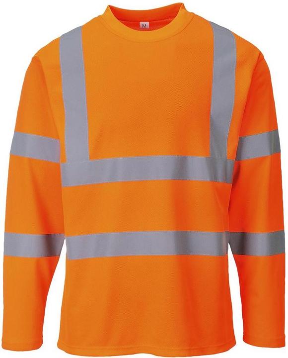 Portwest Mens Hi-Vis Comfort Long-Sleeved Safety T-Shirt
