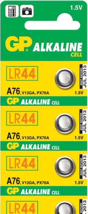 Actual product image GP Batteries Alkaline Cell (5 pcs., LR44, 110 mAh)