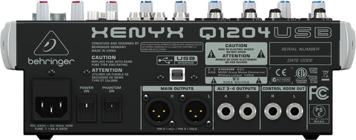 Immagine prodotto Behringer Xenyx Q1204usb (Mixer da studio e live)