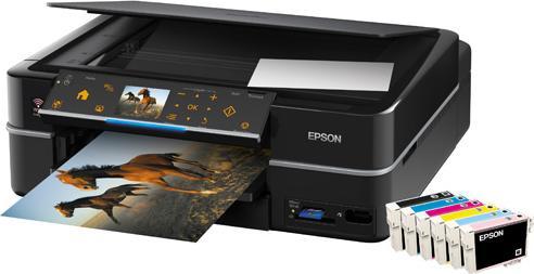 Produktbild Epson Stylus PX720WD, All-in-One, Touchscreen, WLAN (Tintenpatrone, Farbe)