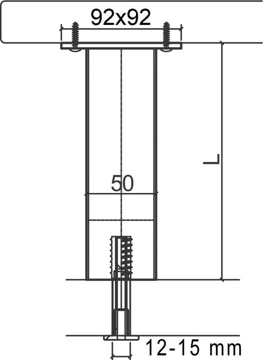 Produktbild Meyer Barkonsolen für Holz- und Steinplatten, rund, ø 50 mm, gerade oder geneigt 30/60°