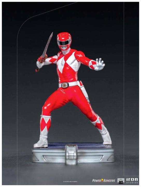 Actual product image Iron Studios Power Rangers statuette 1/10 BDS Art Scale Red Ranger 17 cm