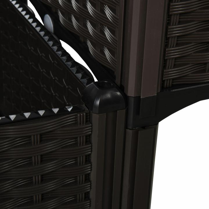 Produktbild Outsunny 2-teiliges Hochbeet in Rattan-Optik