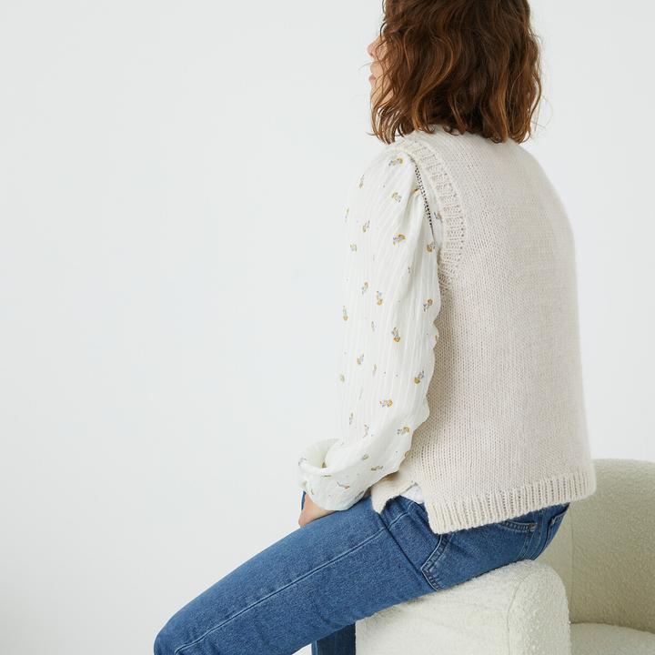 Immagine prodotto La Redoute Collections Slipover con scollo rotondo (S)