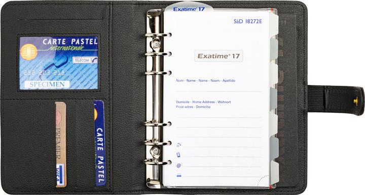 Image du produit Exacompta Organiseur Exatime 17 Cassiopée 15 x 19 cm Semainier Septembre 2022 à Décembre 2023 - 16 mois - Noir (Couverture rigide)