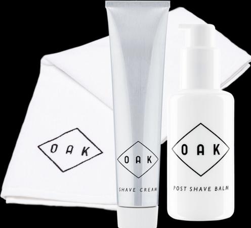 OAK Beardcare Comfort Shave Set - Shave Cream + Post Shave Balm + Face Towel (Gesichtspflege set)
