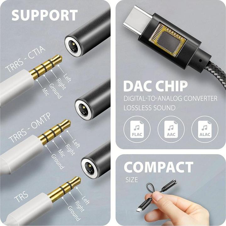 Immagine prodotto Axagon ADA-HC Adattatore audio Hi-Res USB-C - jack da 3,5 mm, 32 bit, 384 kHz (USB-C)