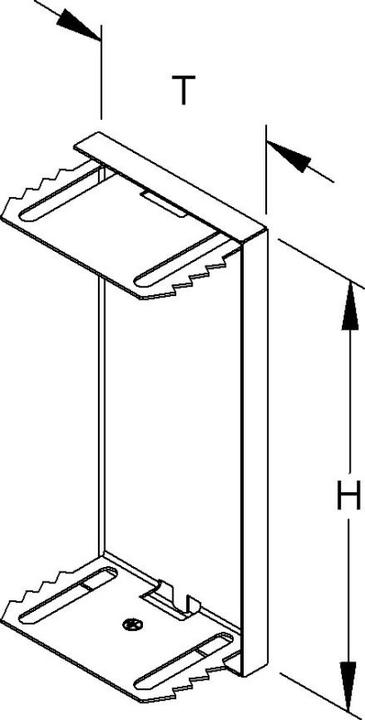 Actual product image Niedax NIE GADU 220T60 L end cap umgr.222x61mm steel bandverz.pulverb.