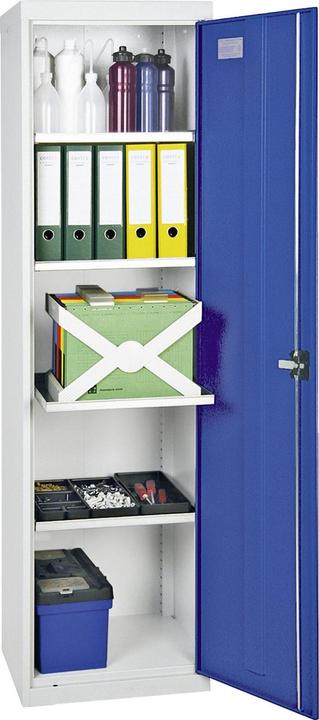 Produktbild Stumpf Werkzeugschrank B500xT500xH1800 mm RAL 7035/5010 4 Wannenböden (50 cm, 180 cm)