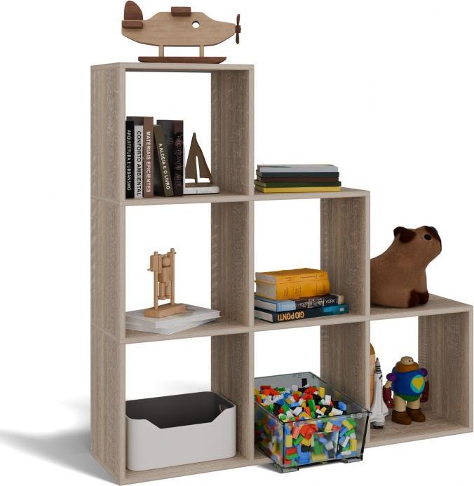 Actual product image Topeshop STEP SONOMA 3X3 bookshelf for living room (115 x 38 x 115 cm)