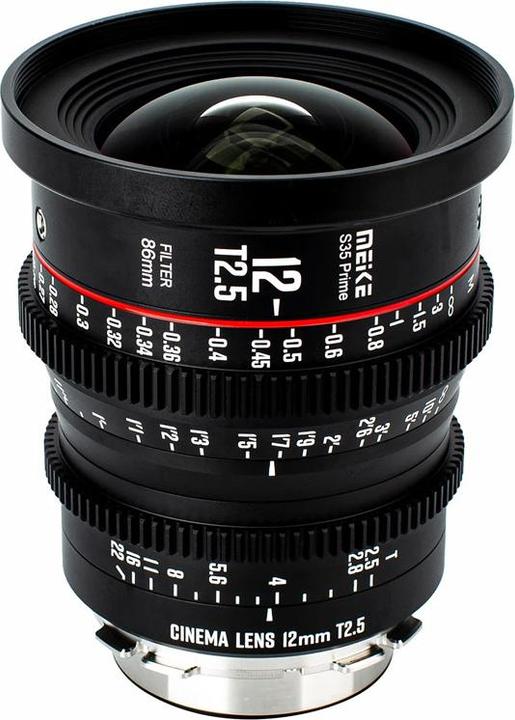 Meike 12mm T2.5 Super 35 Prime Cinema Lens PL Mount (L-Mount)