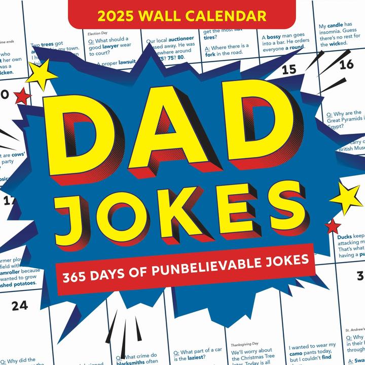 Produktbild 2025 Dad Jokes Wall Calendar (12 x 12 cm, Englisch)