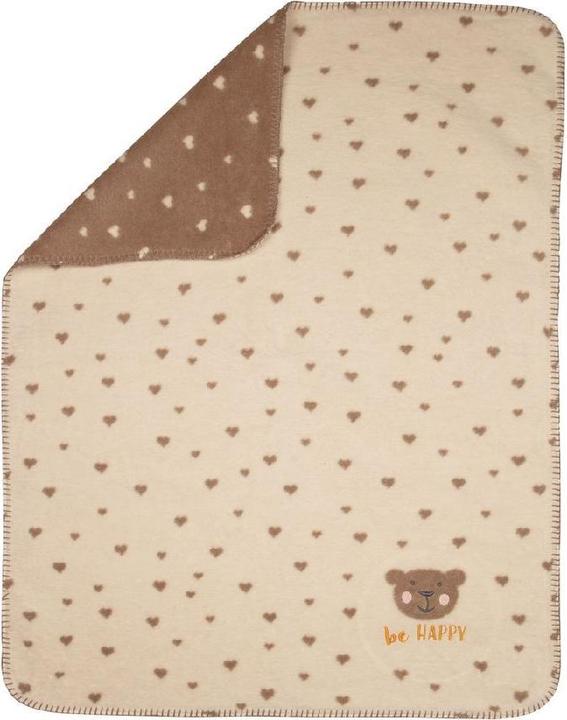 Actual product image David Fussenegger Fussenegger MILA baby and sleeping blanket "be happy" stick