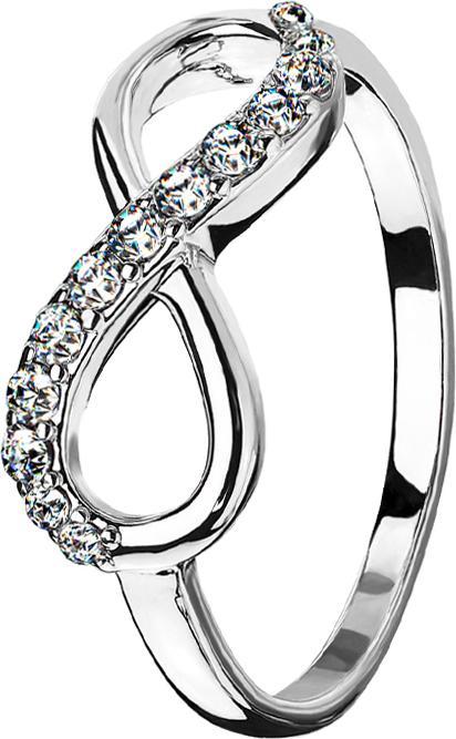 Star Piercing Ring silber Unendlich mit Kristall
