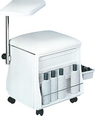 Actual product image Sibel Esther Mobile Manicure Table and Stool with Hand Rest and Shelf