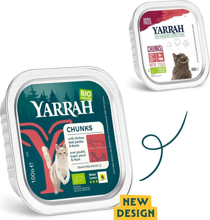 Actual product image Yarrah BIO wet feed beef & chicken (Senior, Adult, Junior, 1 pcs., 100 g)