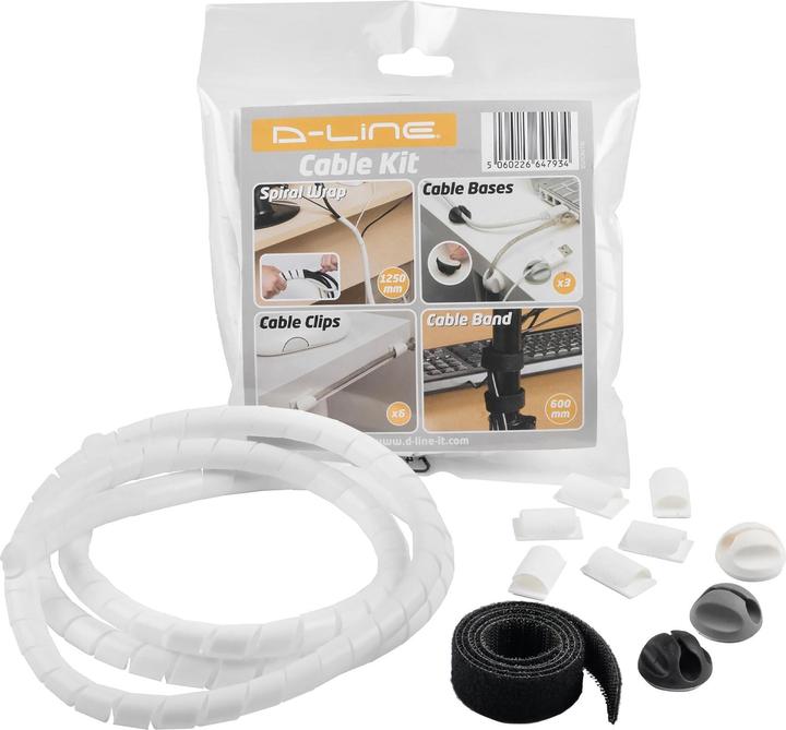 Image du produit Steffen Kit de gestion des câbles D-Line Blanc (Gaines pour câbles, 125 cm)