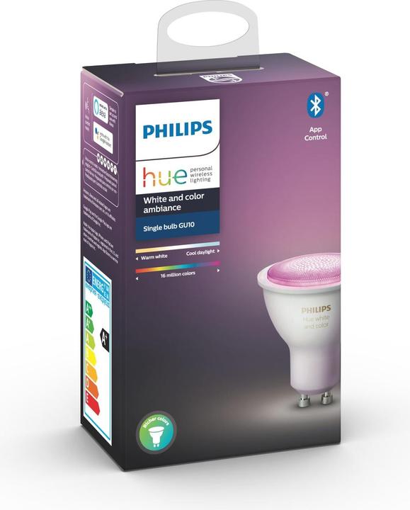 Image du produit Philips Hue White & Color Ambiance BT (GU10, 5.70 W, 350 lm, 1 x, G)