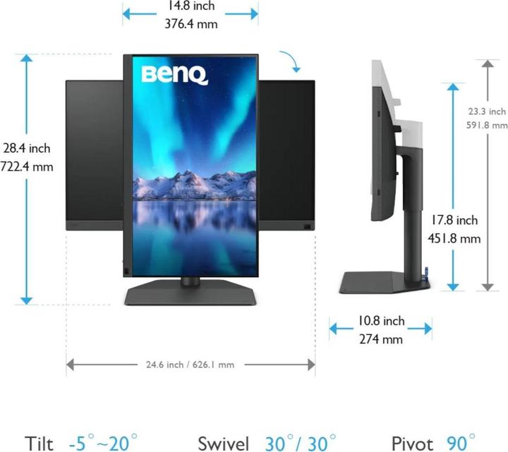 Actual product image BenQ PhotoVue SW272Q (2560 x 1440 pixels, 27")