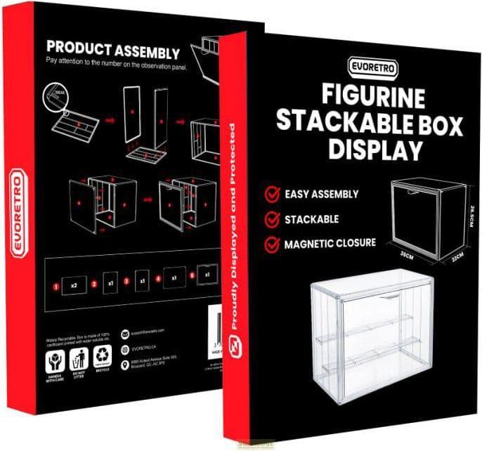 Actual product image Evoretro Box display case for stackable figures