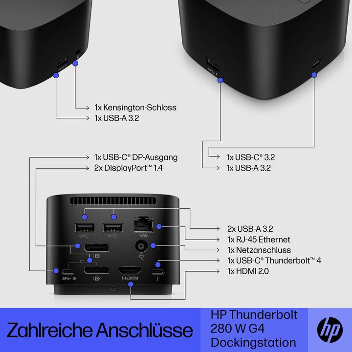 Image du produit HP Thunderbolt G4 Dock (Thunderbolt, 2 Ports)