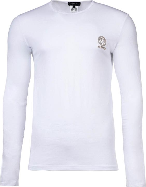 Produktbild Versace T-Shirt Long Sleeves Round Neck Jersey Topeka Bi-Stretch Cotton Organic New Logo (XL)