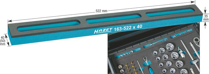 Produktbild HAZET Weichschaum-Einlage ∙ mit Kleinteilefächern 163-172X50