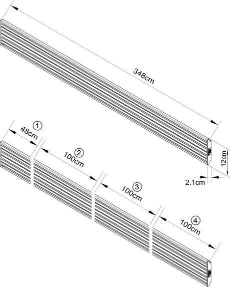 Image du produit Multibrackets Profilé aluminium pour système Pro, argent