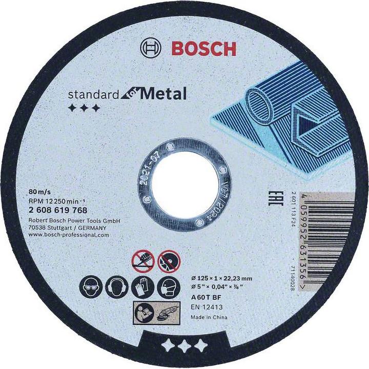 Bosch Zubehör Accessories 2608619768 2608619768 Disque à tronçonner droit 180 mm 1 pc. Métal