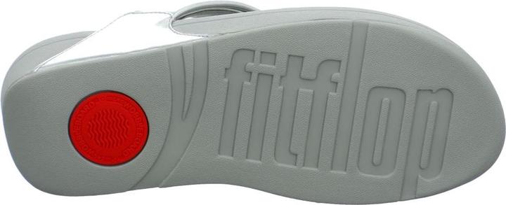 Actual product image Fitflop Lulu Padded Knot Metallic Leather Toe Post Sandal (39)