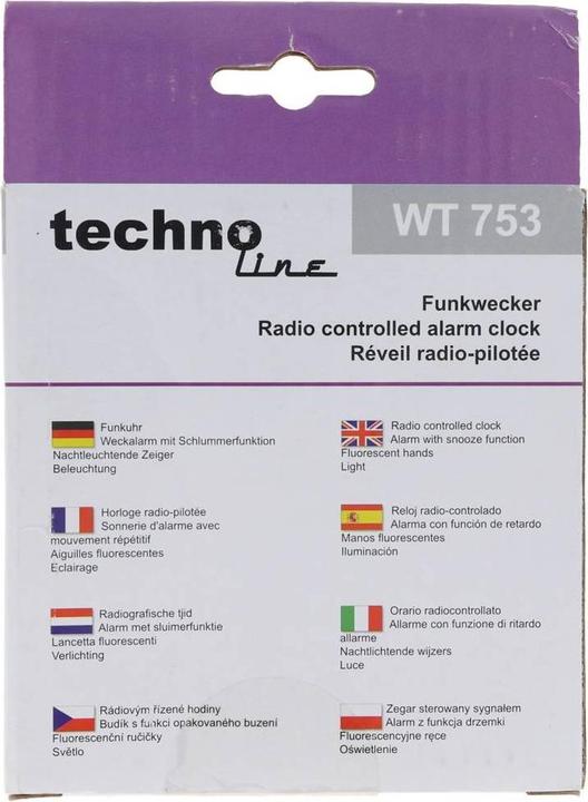 Actual product image Technoline Radio alarm clock WT 753 Silver Alar