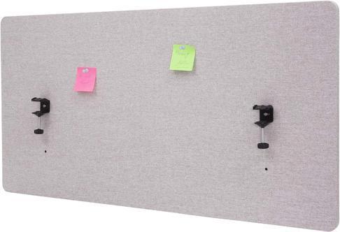 Produktbild Mendler Akustik-Tischtrennwand, Büro-Sichtschutz Schreibtisch Pinnwand, doppelwandig Stoff/Textil - 120x60cm (120 x 60 x 2 cm)