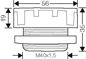 Immagine prodotto Hensel Elemento di compensazione della pressione M 40 IP 54 grigio BM 40G